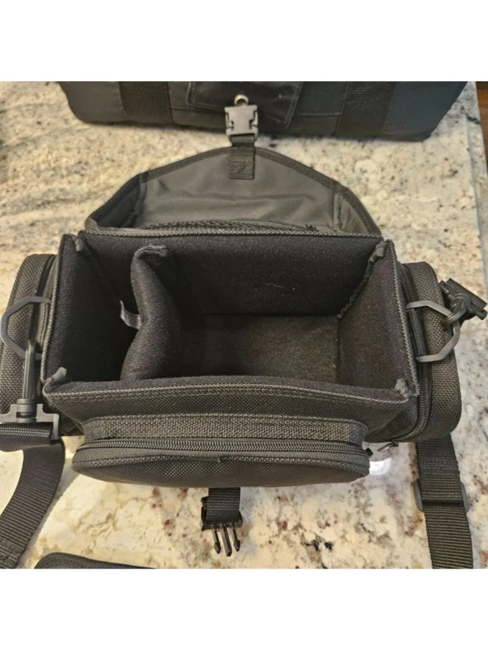 Sony Black Handycam Camera Bag Adjustable Strap Multiple Compartments pockets
